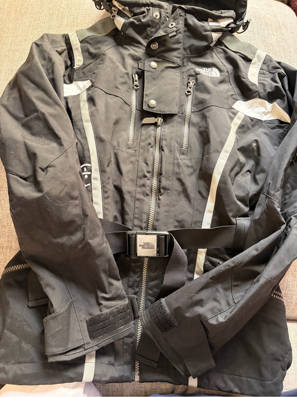 The North Face Black Ski Jacket with Light Gray Accents